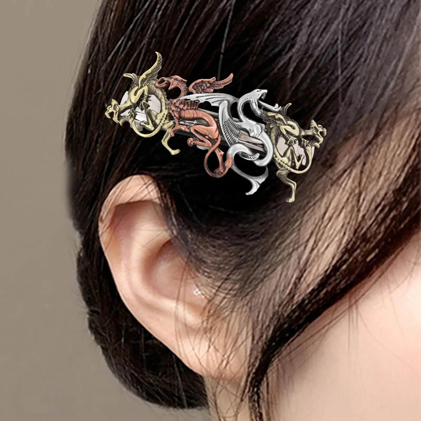 Flying Dragon Hairpin Alloy Barrettes Hair Jewelry Fashion Retro Steampunk Hair Clip Gift for Prom Wedding Daily Bridal
Flying Dragon Hairpin Alloy Barrettes Hair Jewelry Fashion Retro Steampunk Hair Clip Gift for Prom Wedding Daily Bridal