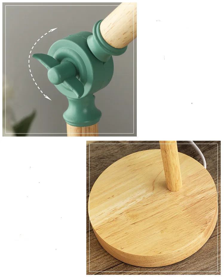 Generic black Eyes Protection Table Lamp E27 Nordic Wood Desk Lamps