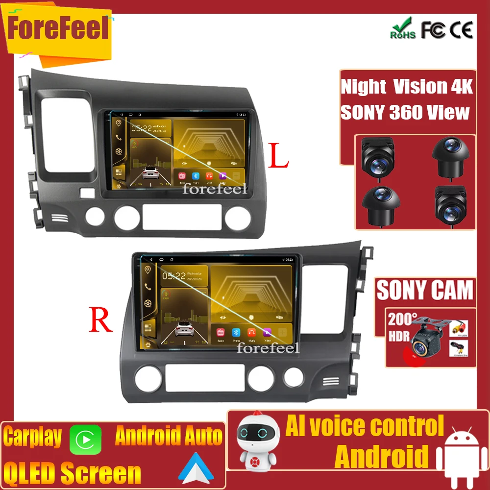 7862 Auto Android For Honda Civic 8 2005-2012 LHD RHD Head Unit Stereo Multimedia Screen Navigation No 2din High-performance 5G
7862 Auto Android For Honda Civic 8 2005-2012 LHD RHD Head Unit Stereo Multimedia Screen Navigation No 2din High-performance 5G