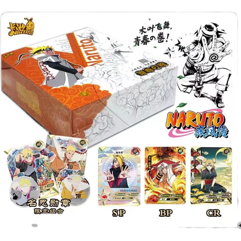 KAYOU Naruto Scroll of Youth Gift Box Anime Character Uzumaki Naruto SCR Hot Stamping Glitter Ninja Collection Cards Kids Toys
KAYOU Naruto Scroll of Youth Gift Box Anime Character Uzumaki Naruto SCR Hot Stamping Glitter Ninja Collection Cards Kids Toys