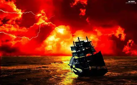 

SAILING SHIP In a Storm Print Art Canvas Poster For Living Room Decor Home Wall Picture