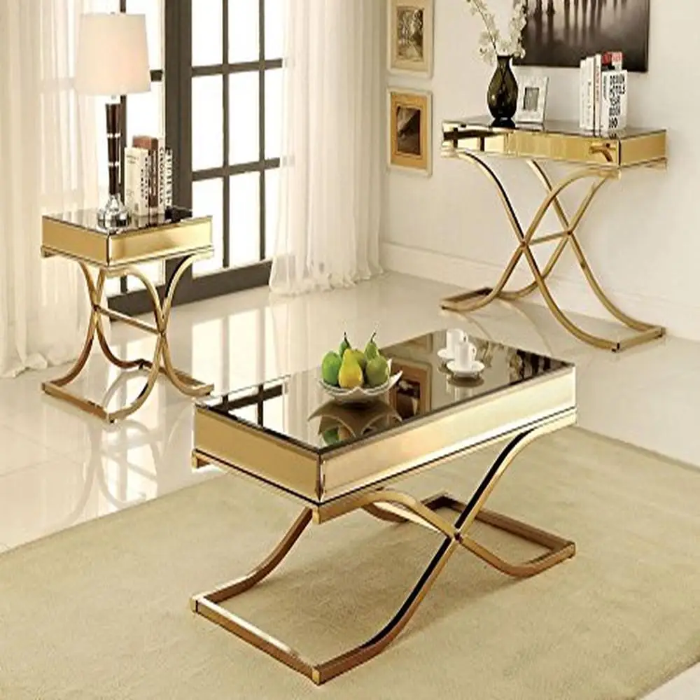 Contemporary Glass Top Console Table Bronze Finish IDF-4230S Sofa Tables
Contemporary Glass Top Console Table Bronze Finish IDF-4230S Sofa Tables