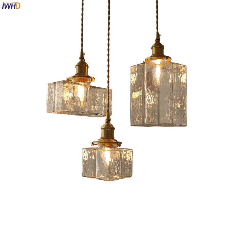 IWHD Square Glass LED Pendant Lights Fixtures Knob Switch Japanese Style Copper Home Lighting Hanging Lamp Luminaira
IWHD Square Glass LED Pendant Lights Fixtures Knob Switch Japanese Style Copper Home Lighting Hanging Lamp Luminaira