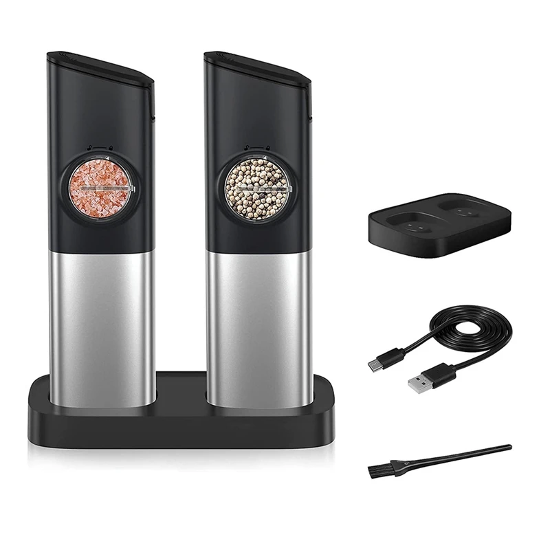 Rechargeable Electric Pepper Grinder, Automatic Salt And Pepper Grinder Set, Coarseness Electric Pepper Mill Plastic Adjustable
Rechargeable Electric Pepper Grinder, Automatic Salt And Pepper Grinder Set, Coarseness Electric Pepper Mill Plastic Adjustable