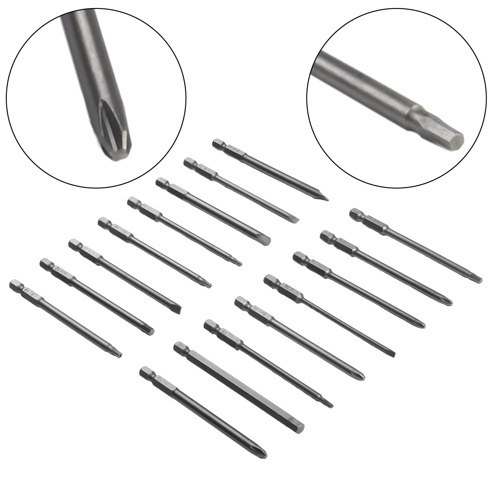 16pcs Torx Screwdriver Bits Slotted Cross Hex Torx Batch Head 100mm For Manual Electric Screwdriver Hand Drill Tools Accessories
16pcs Torx Screwdriver Bits Slotted Cross Hex Torx Batch Head 100mm For Manual Electric Screwdriver Hand Drill Tools Accessories