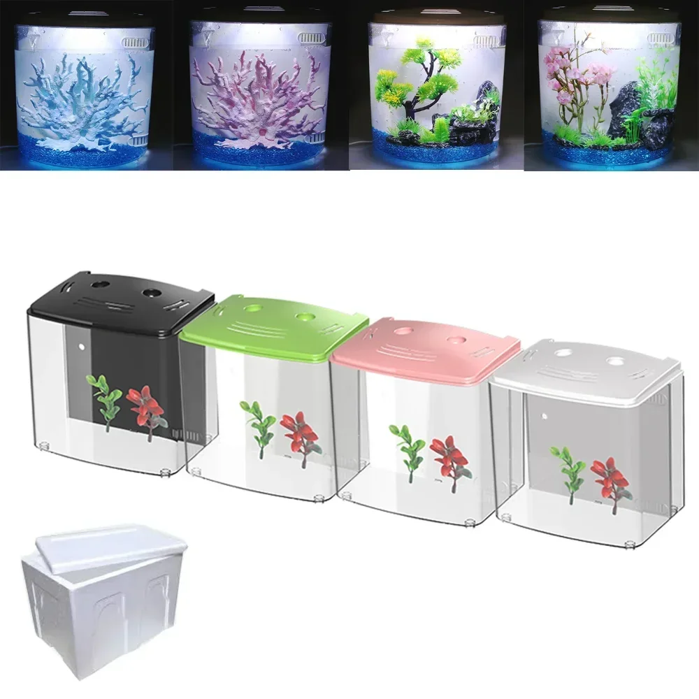 

Mini Usb Quiet Desktop Pump Aquarium Filter With Betta Ecology LED Fish Goldfish Portable Water Nano Air