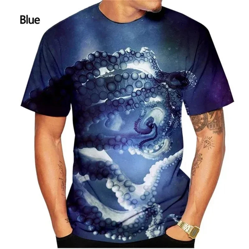 New Style Beach T-shirt Deep Sea Octopus Printed Unisex Surfing Casual Short Sleeve Fun Tops Oversized T-shirt for Men Summer
New Style Beach T-shirt Deep Sea Octopus Printed Unisex Surfing Casual Short Sleeve Fun Tops Oversized T-shirt for Men Summer
