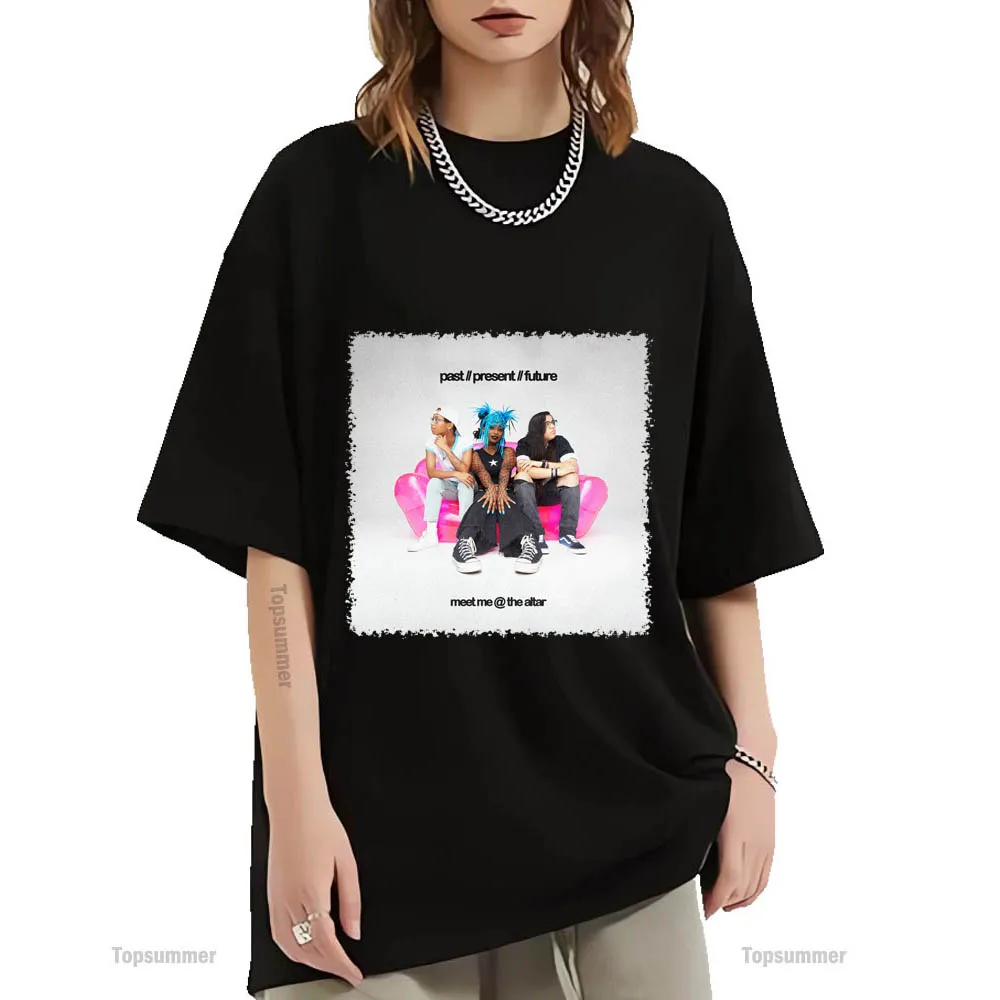Past // Present // Future Album T-Shirt Meet Me @ The Altar Tour T Shirt Loose Streetwear Cotton Tee Shirt Men Black Tee Shirts
Past // Present // Future Album T-Shirt Meet Me @ The Altar Tour T Shirt Loose Streetwear Cotton Tee Shirt Men Black Tee Shirts