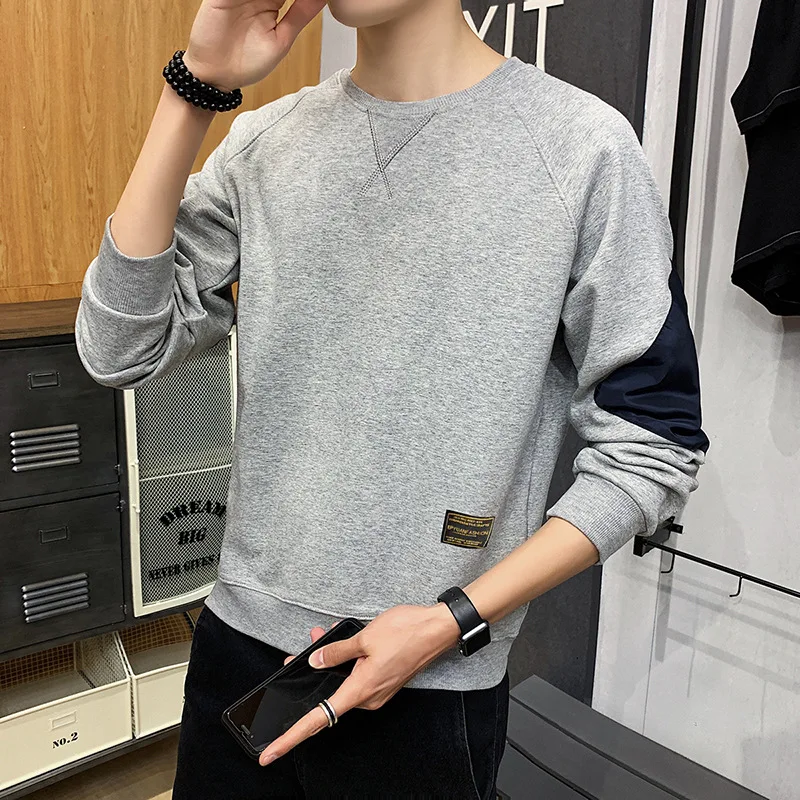 Sweater Men's Spring Autumn New Men's Bottoming Shirt Fashion O-neck Loose Long-sleeved Cotton T-shirt Sweatshirts Men Clothing
Sweater Men's Spring Autumn New Men's Bottoming Shirt Fashion O-neck Loose Long-sleeved Cotton T-shirt Sweatshirts Men Clothing