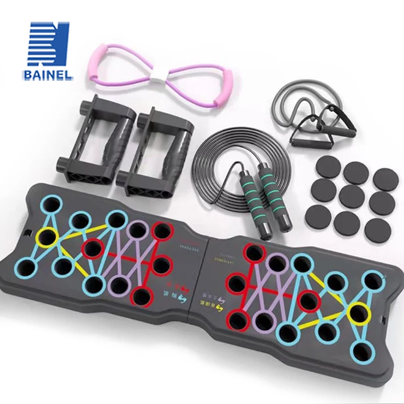 

Portable Multifunctional Push-up Board Set with Handles Foldable Fitness Equipment for Chest Abdomen Arms and Back Training