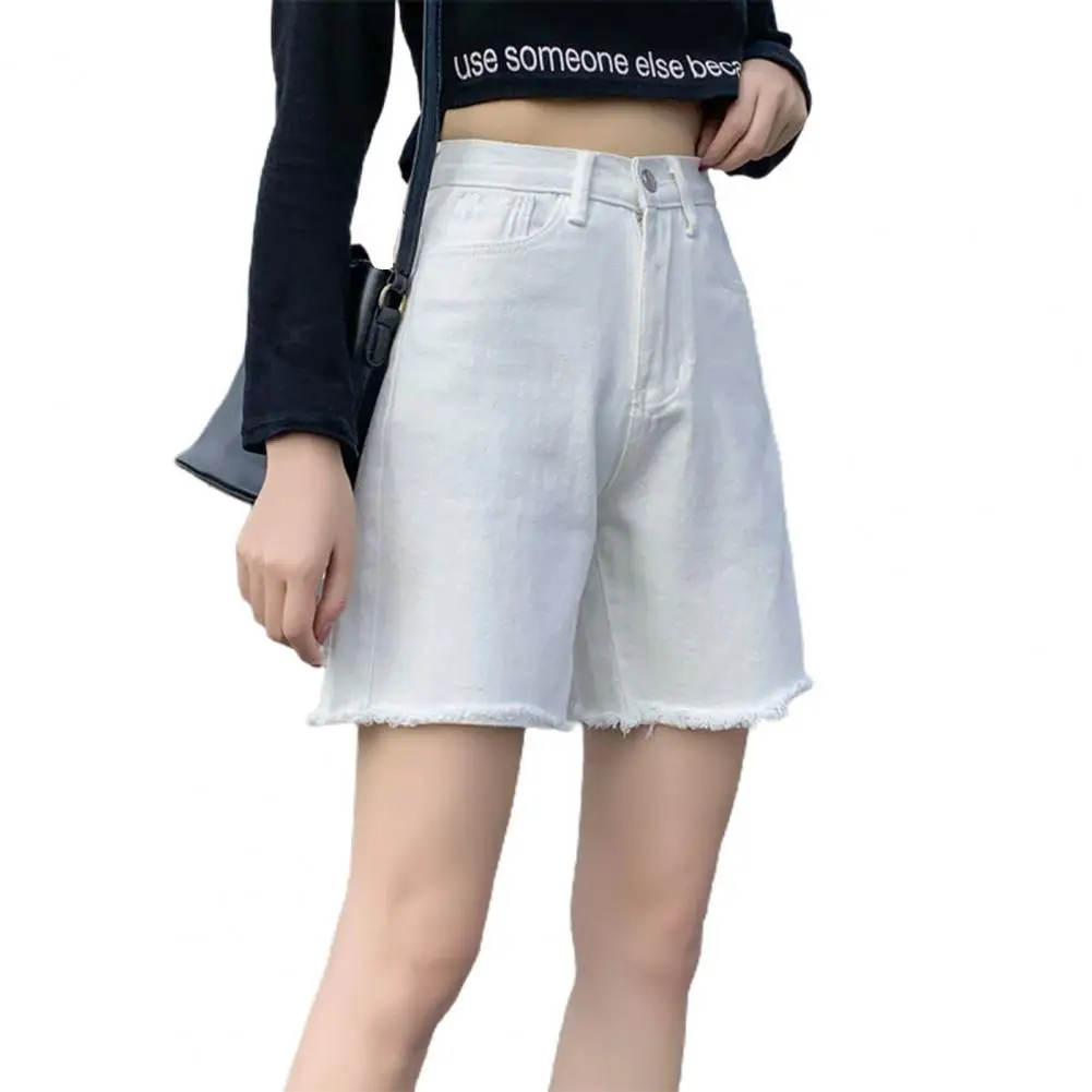 Women Shorts Solid Color High Waist Pockets Denim Straight Short Pants Summer korean popular clothes calça feminina
Women Shorts Solid Color High Waist Pockets Denim Straight Short Pants Summer korean popular clothes calça feminina