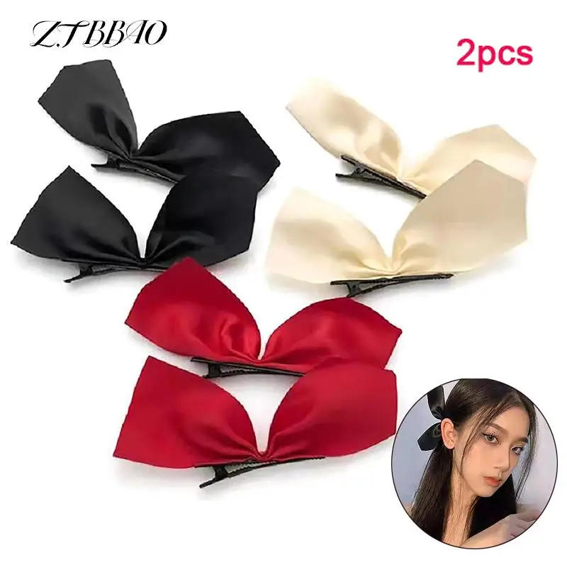 1Pair Vintage Bowknot Hairpin Black White Satin Bow Side Clips Sweet Cute Barrettes Headdress For Women Girls Hair Accessories
1Pair Vintage Bowknot Hairpin Black White Satin Bow Side Clips Sweet Cute Barrettes Headdress For Women Girls Hair Accessories