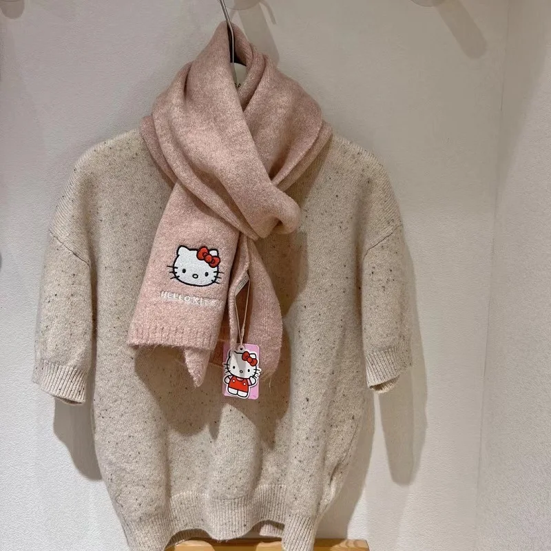 Kawaii Cute Sanrio HelloKitty Knitted Wool Scarf for Women Winter Warm Day with Wool Neck Girly Heart Gift
Kawaii Cute Sanrio HelloKitty Knitted Wool Scarf for Women Winter Warm Day with Wool Neck Girly Heart Gift