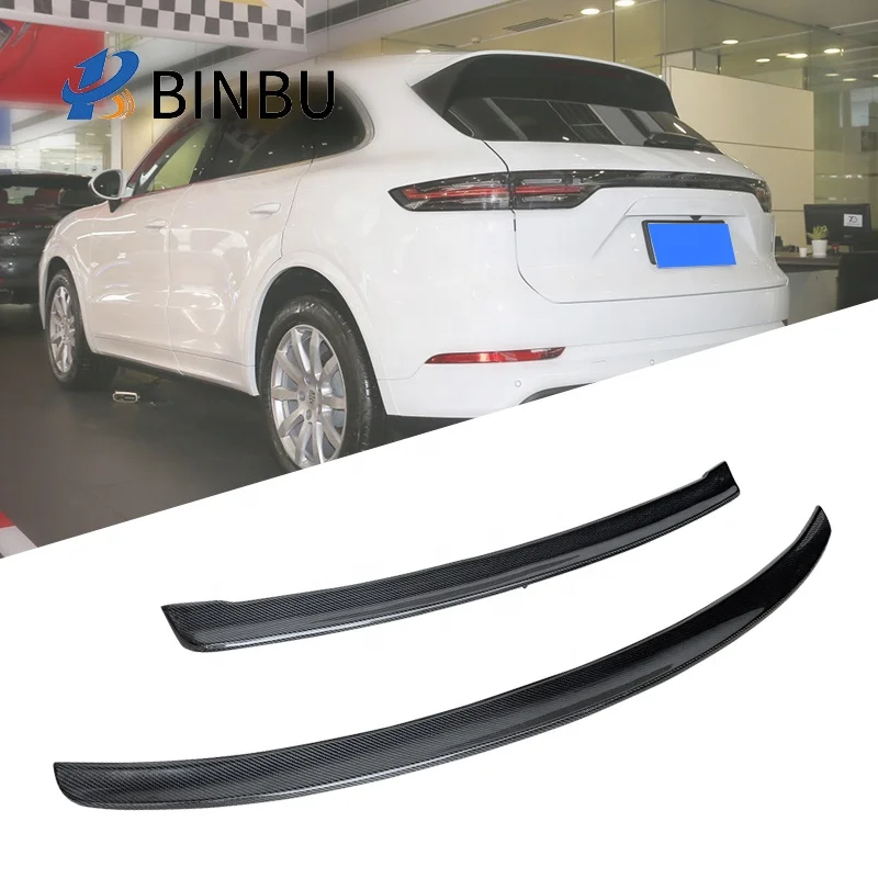 Задний спойлер из углеродного волокна для Porsche Cayenne, модификация и модернизация автомобильного кузова из углеродного волокна, заднее крыло 2018-2022