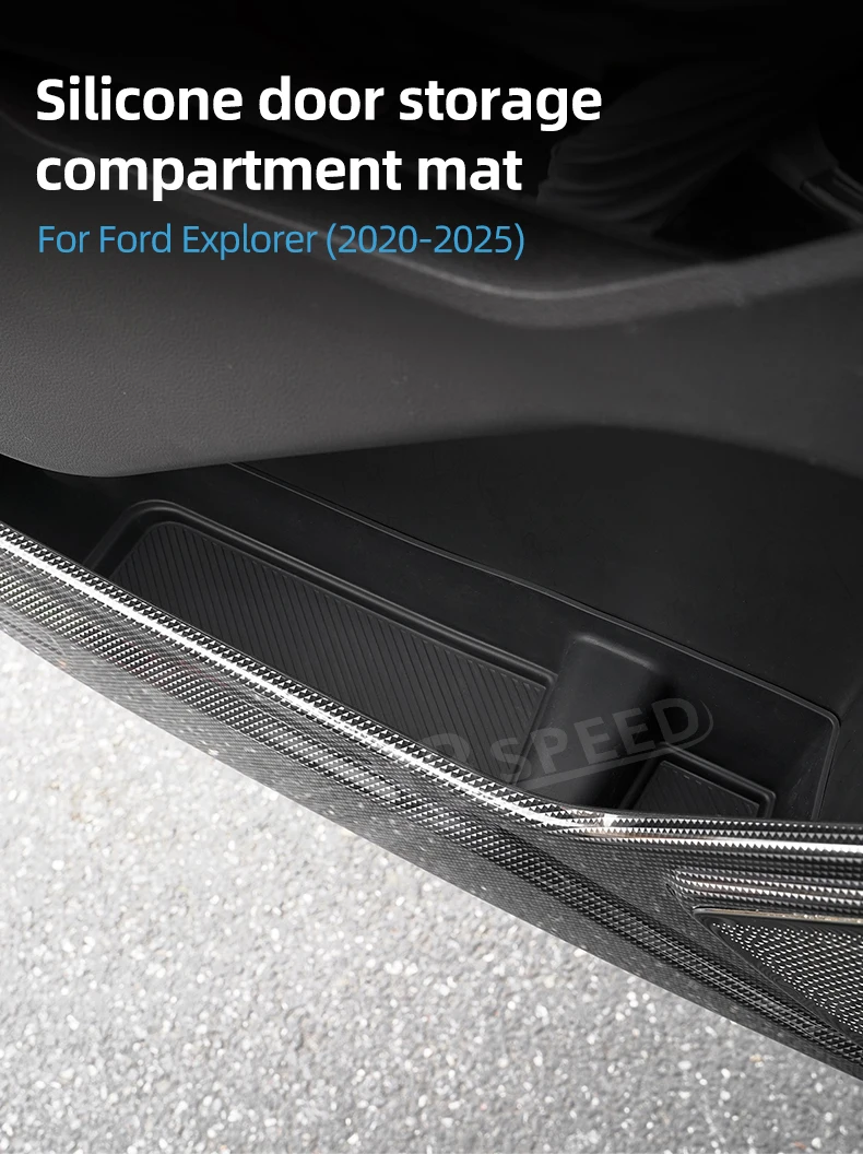 2pcs Silicone for Ford Explorer 2020 2021 2022 2023 2024 2025 Car Door Storage Box Armrest Holder Organizer Accessories LHD RHD S7f8ffcb849bc42af8567084a9fc7f251m