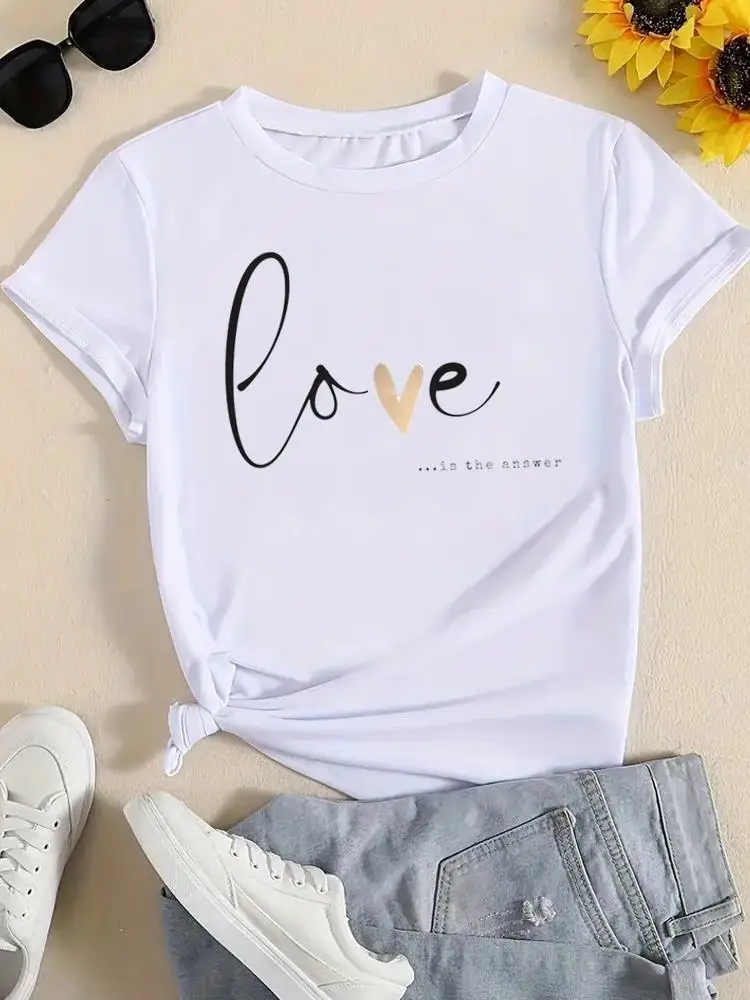 Love Letter Style Cute 90s Clothing T Fashion Short Sleeve Printed Female Casual Tee Graphic T-shirts O-neck Women Clothes
Love Letter Style Cute 90s Clothing T Fashion Short Sleeve Printed Female Casual Tee Graphic T-shirts O-neck Women Clothes
