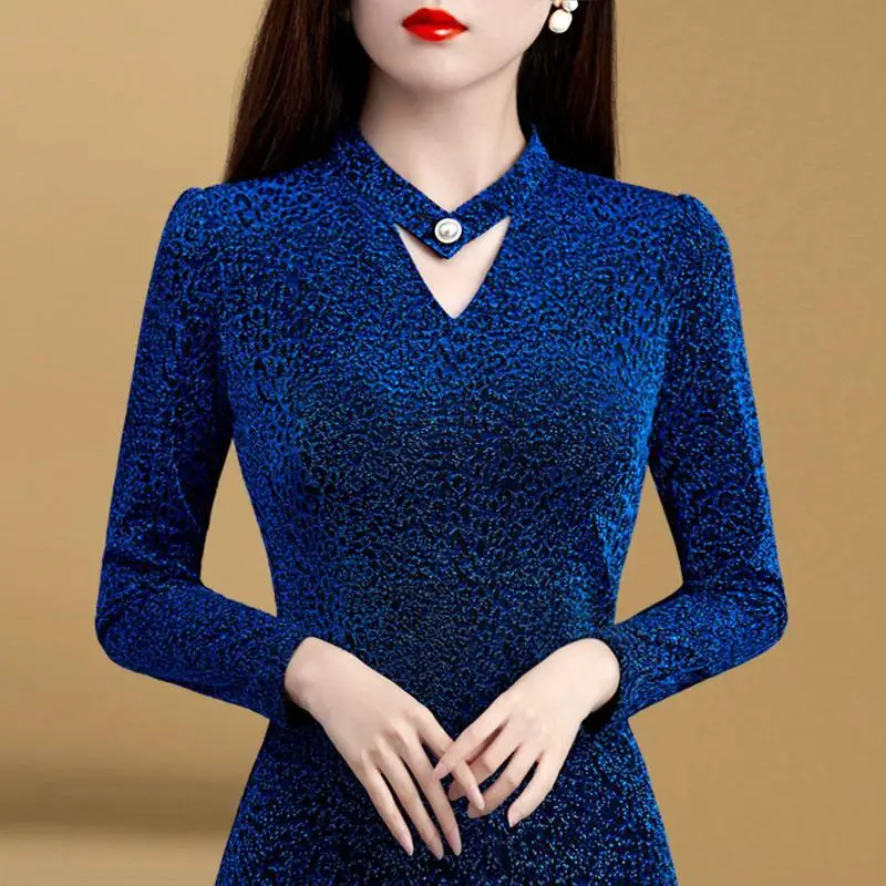 Autumn Winter New Slim Hollow Out Bottoming Shirt Fleece Long Sleeve All-match Print T Shirt Tops Elegant Vintage Women Clothing
Autumn Winter New Slim Hollow Out Bottoming Shirt Fleece Long Sleeve All-match Print T Shirt Tops Elegant Vintage Women Clothing