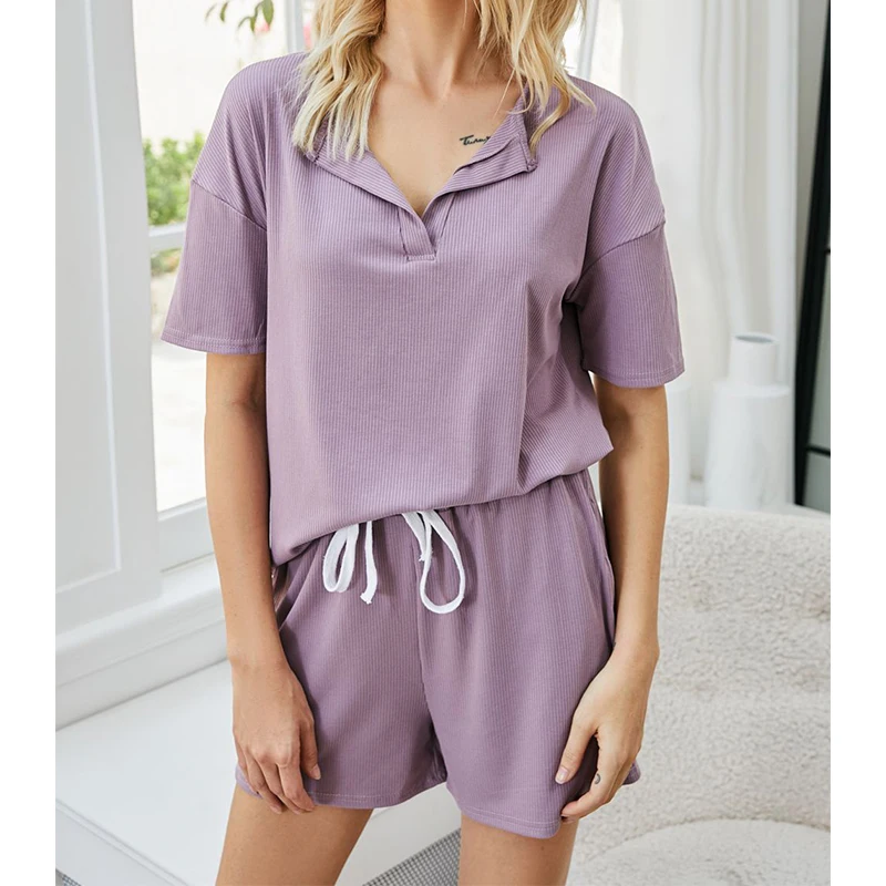 Summer Shorts Tracksuit Suit V Neck Loose T-shirt Drawstring Shorts Women's 2 Piece Set Two Piece Set Women New Wholesale 2021
Summer Shorts Tracksuit Suit V Neck Loose T-shirt Drawstring Shorts Women's 2 Piece Set Two Piece Set Women New Wholesale 2021