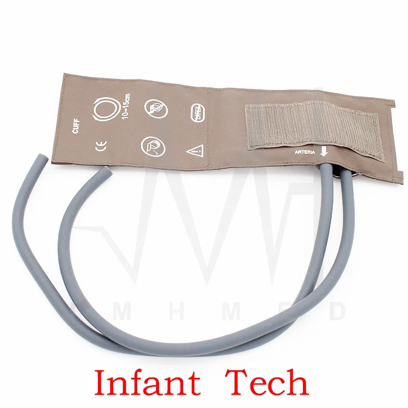 

5PCS M1571A Dual Tube Reusable PU Blood Pressure Cuff for Infant 10-15cm Arm C Nihon Kohden GE Datex Dixtal Patient Monitor