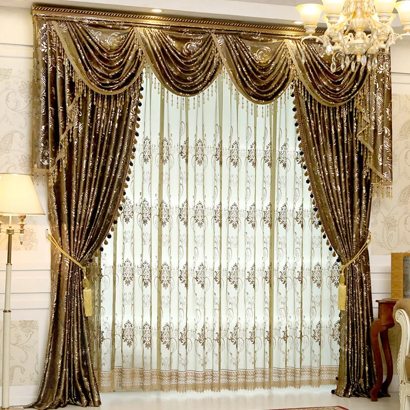 High-end Velvet Fabric Bronzing Embossed Floor-to-ceiling Curtain for Living Room and Bedroom Thickened Blackout Brown Curtains
High-end Velvet Fabric Bronzing Embossed Floor-to-ceiling Curtain for Living Room and Bedroom Thickened Blackout Brown Curtains