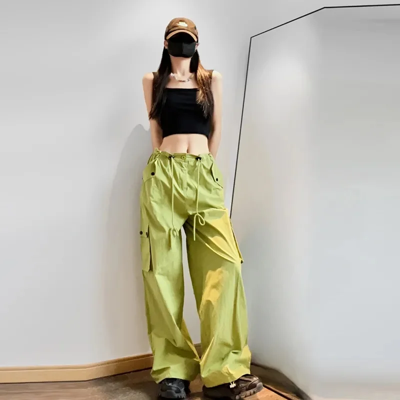 Summer Rose Red Pants Cargo Pants Women's Loose Wide Leg Pants Sweet Cool High Waist Leggings Straight Tube Casual Pants Female
Summer Rose Red Pants Cargo Pants Women's Loose Wide Leg Pants Sweet Cool High Waist Leggings Straight Tube Casual Pants Female