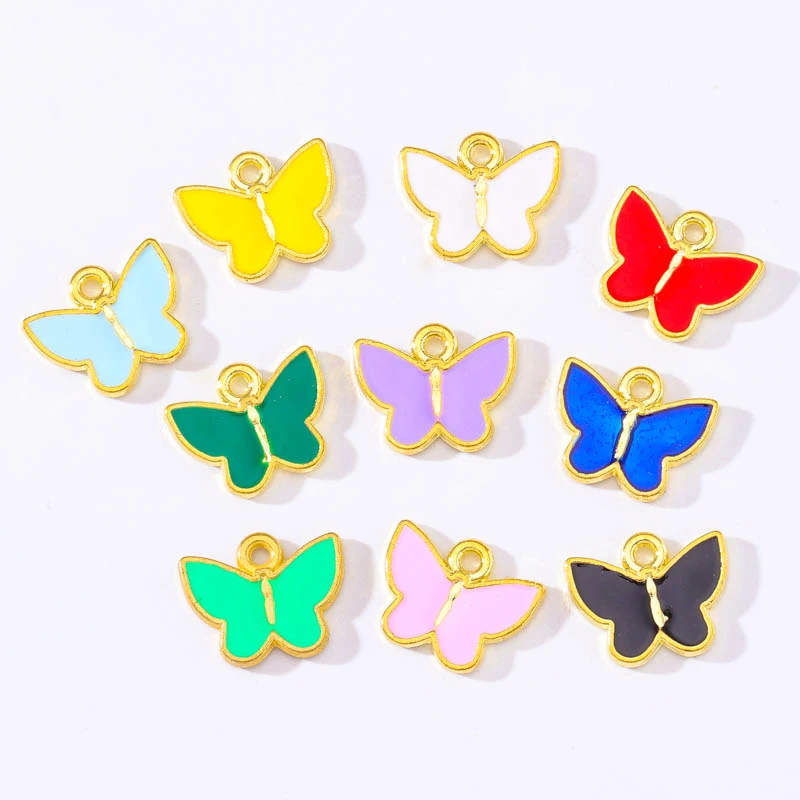 10Pcs Butterfly Pendant Enamel Drip Oil Women's Necklace Earrings Bracelet Craft Supplies Diy Charm Jewellery Making Accessories
10Pcs Butterfly Pendant Enamel Drip Oil Women's Necklace Earrings Bracelet Craft Supplies Diy Charm Jewellery Making Accessories