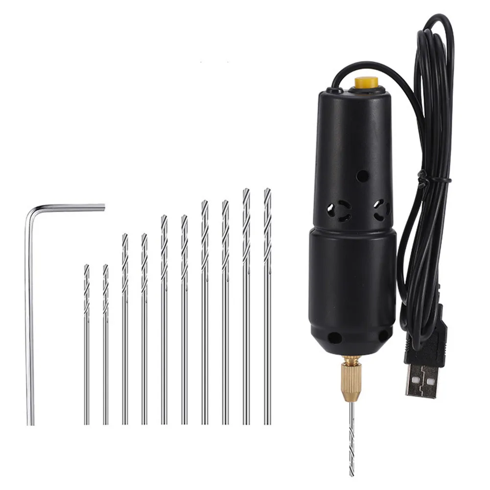 Electric USB Drill Portable Handheld Drill Engraving Pen With 0.8-1.2mm Drill Bits Wrench Kit Jewelry Tool Carving DIY Tool
Electric USB Drill Portable Handheld Drill Engraving Pen With 0.8-1.2mm Drill Bits Wrench Kit Jewelry Tool Carving DIY Tool