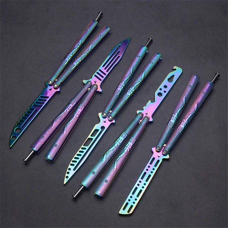 Портативный складной нож-бабочка для тренировок CSGO Balisong, карманный нож из нержавеющей стали, тренировочный инструмент, уличные игры
Портативный складной нож-бабочка для тренировок CSGO Balisong, карманный нож из нержавеющей стали, тренировочный инструмент, уличные игры