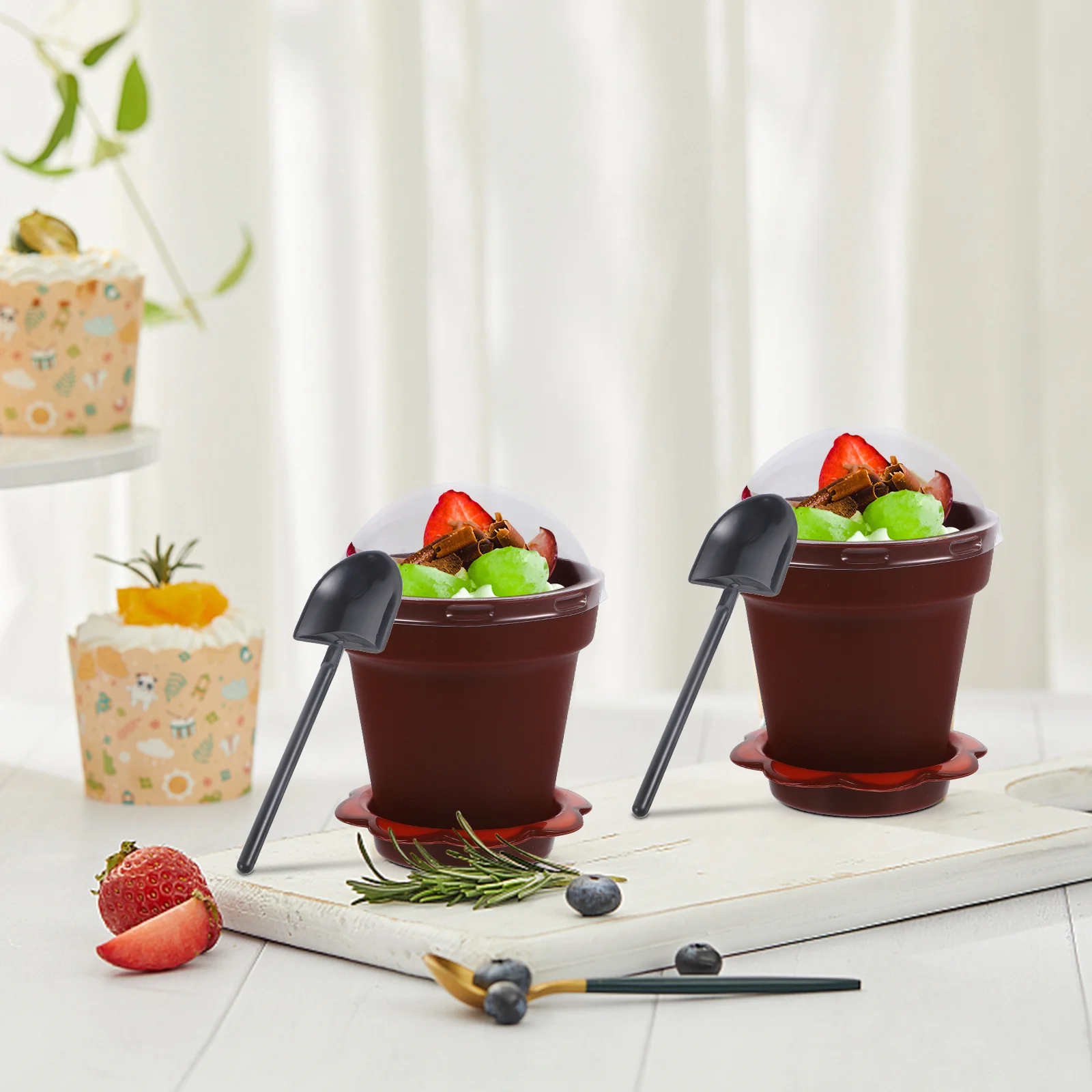 Plastic Nursery Pot Yogurt Cup Cupcake Cups Parfait Terracotta Soda Lime Glass Flowerpot Cake Cups With Tray 8x7.5cm
Plastic Nursery Pot Yogurt Cup Cupcake Cups Parfait Terracotta Soda Lime Glass Flowerpot Cake Cups With Tray 8x7.5cm
