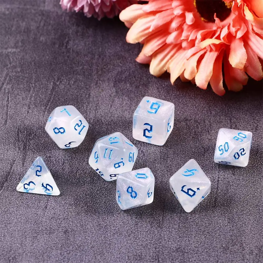 7 шт. полимерные многогранные кубики для DND ролевой игры MTG цифровые игральные кости настольные игрушки
7 шт. полимерные многогранные кубики для DND ролевой игры MTG цифровые игральные кости настольные игрушки