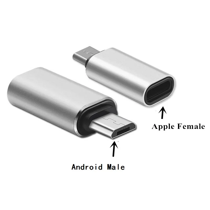 8Pin Lightning Female To Micro USB Male Adapter Converter For Android Cell Phone
8Pin Lightning Female To Micro USB Male Adapter Converter For Android Cell Phone