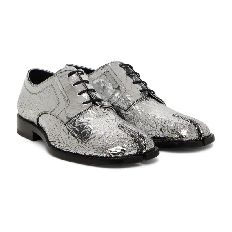 Split Toe Men's Silver Leather Loafers Shoes Cattlehide Men Oxfords Slip on Lace-up Shoes 2023 Male Formal Party Shoes
Split Toe Men's Silver Leather Loafers Shoes Cattlehide Men Oxfords Slip on Lace-up Shoes 2023 Male Formal Party Shoes