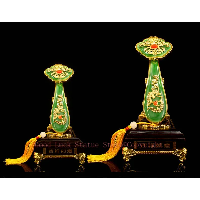 TOP GOOD gift # office home Mascot efficacious Talisman Money Drawing Fortune Golden JADE RUYI FENG SHUI Sculpture statue
TOP GOOD gift # office home Mascot efficacious Talisman Money Drawing Fortune Golden JADE RUYI FENG SHUI Sculpture statue