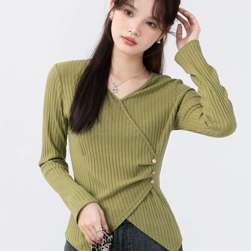 

Plus Size 2023 New Sweater Bottoming Knitwear Autumn Winter Knitwear Knitting Advanced New Slim T-shirt Sweaters Tops Knit