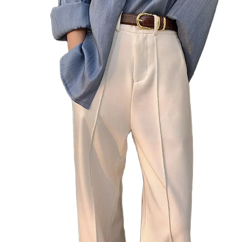 Tall Womens White Black Suit Pants Wide-legged Loose Spring Autumn High Waist Straight Pleated Senior Suit Trousers Dropshipping
Tall Womens White Black Suit Pants Wide-legged Loose Spring Autumn High Waist Straight Pleated Senior Suit Trousers Dropshipping