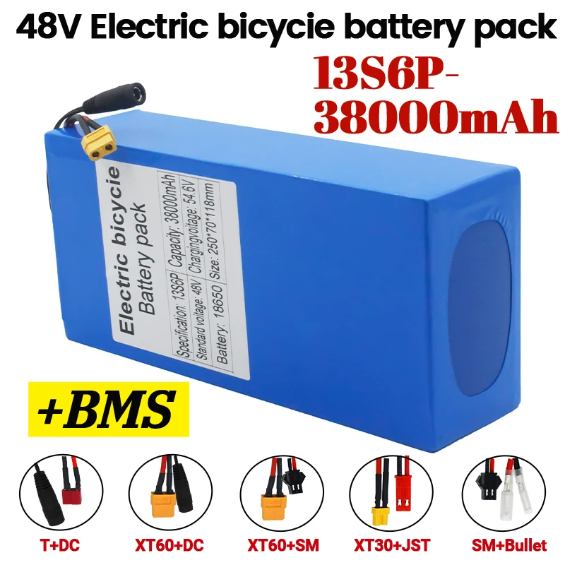 New 100% Original 48V 38ah 13s6p Lithium Battery Pack 48v 38000mAh 2000W Citycoco Motorized Scooter Batteries Built in BMS
New 100% Original 48V 38ah 13s6p Lithium Battery Pack 48v 38000mAh 2000W Citycoco Motorized Scooter Batteries Built in BMS