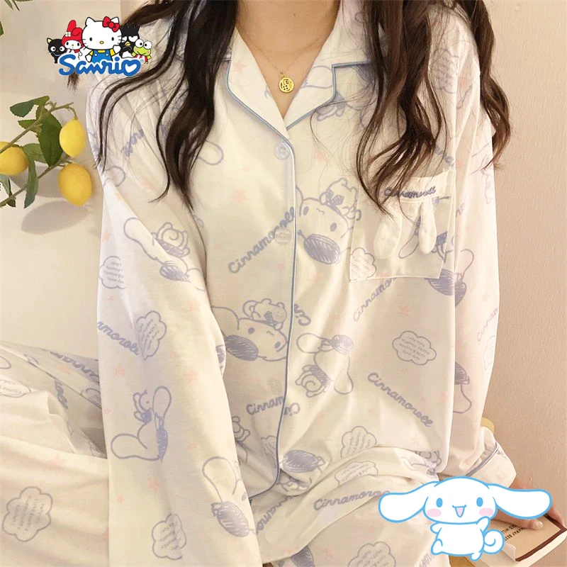 Cartoon Sanrio Cinnamoroll Pajamas Kawaii Cute Student Dormitory Long Sleeves Long Pants Suit Loungewear Set Toys Girls Gifts
Cartoon Sanrio Cinnamoroll Pajamas Kawaii Cute Student Dormitory Long Sleeves Long Pants Suit Loungewear Set Toys Girls Gifts