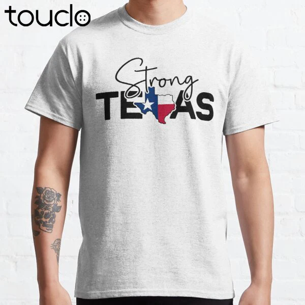 

Классическая футболка с надписью «Молитва за Техас» и надписью «Strong контроль пистолета сейчас»