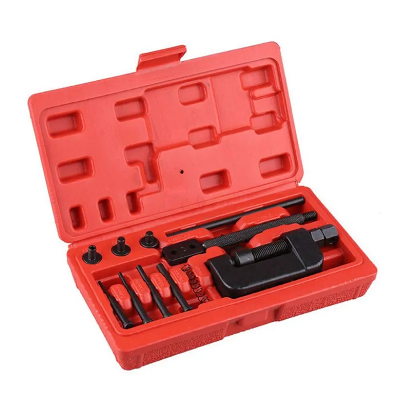 Motorcycle Bike Chain Breaker Splitter Link Riveter Universal Bikes Riveting Tool Set kit Cycling Accessories With Carry Box
Motorcycle Bike Chain Breaker Splitter Link Riveter Universal Bikes Riveting Tool Set kit Cycling Accessories With Carry Box