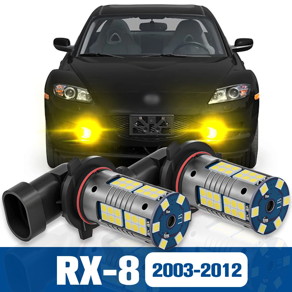

2pcs LED Fog Light Blub Lamp Accessories Canbus For Mazda RX-8 RX 8 RX8 SE FE 2003 2004 2005 2006 2007 2008 2009 2010 2011 2012