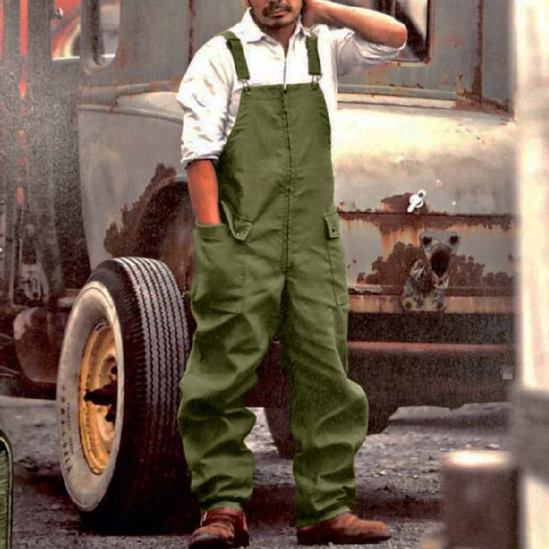 Men's Retro Jumpsuit Casual Solid Color Suspender Sleeveless Overalls 2023 Men Trendy Double Pocket Loose Straight Jumpsuit
Men's Retro Jumpsuit Casual Solid Color Suspender Sleeveless Overalls 2023 Men Trendy Double Pocket Loose Straight Jumpsuit