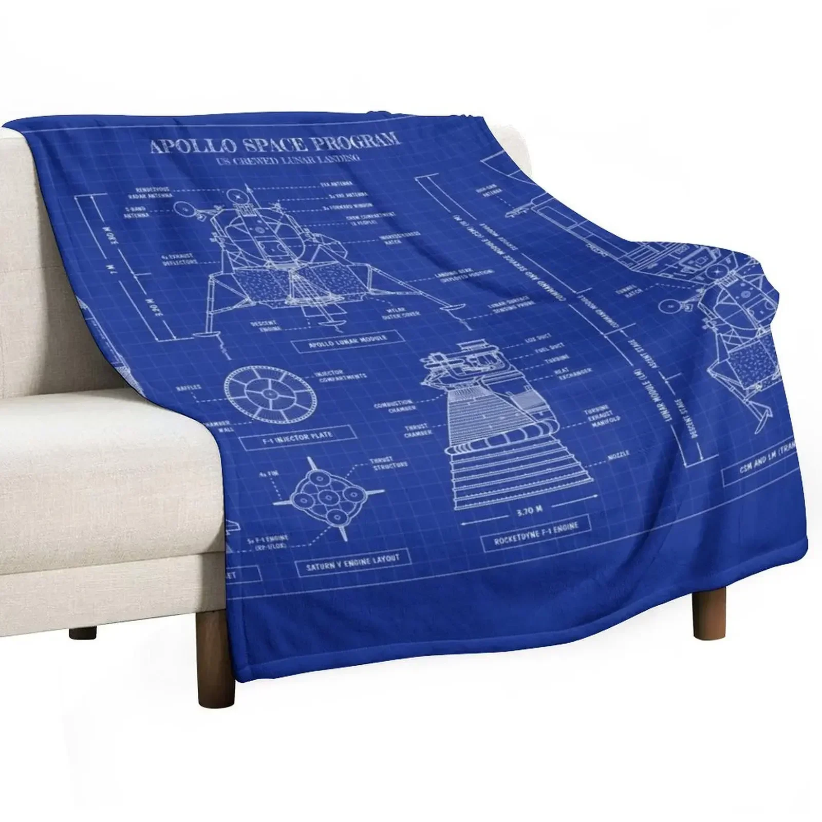 Apollo Program (Blueprint) Throw Blanket Flannels Bed covers for winter Blankets
Apollo Program (Blueprint) Throw Blanket Flannels Bed covers for winter Blankets