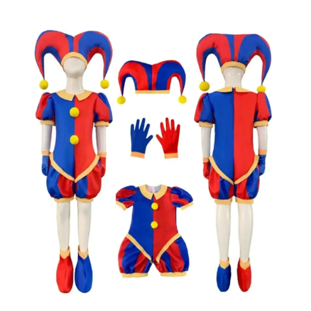 Pomni Cosplay Costume Anime The Amazing Digital Circus Bodysuit for Kids Adult Clown Halloween Christmas Party Funny Outfits
Pomni Cosplay Costume Anime The Amazing Digital Circus Bodysuit for Kids Adult Clown Halloween Christmas Party Funny Outfits