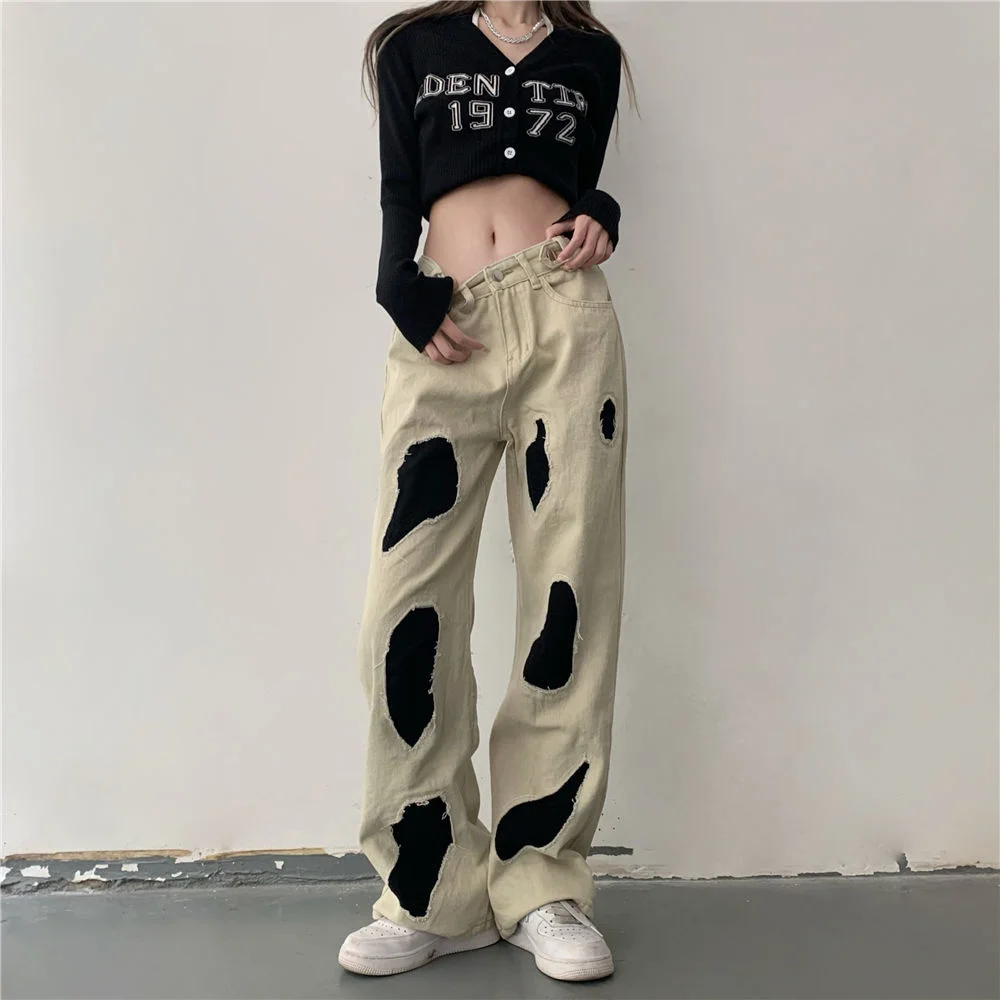Hole Stitching Beggar Jeans Hiphop Loose Straight Wide-leg Denim Trousers Oversize Trend Retro Mopping Beggar Pants Four Seasons
Hole Stitching Beggar Jeans Hiphop Loose Straight Wide-leg Denim Trousers Oversize Trend Retro Mopping Beggar Pants Four Seasons