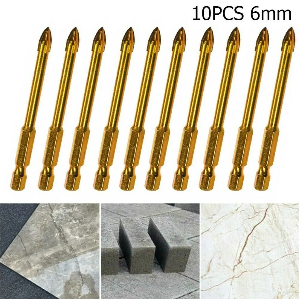10pcs Tile Drilling Drill Cement Marble Glass Special High Hardness Four-Blade Hex Shank Drill Dry Drilling Bits
10pcs Tile Drilling Drill Cement Marble Glass Special High Hardness Four-Blade Hex Shank Drill Dry Drilling Bits