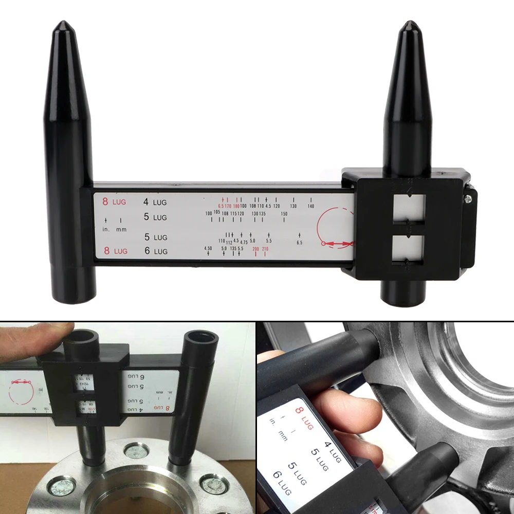 Black PCD caliper Modified hole distance ruler Wheel Rim Bolt Pattern 8LUG wheels Hole distance measuring tool
Black PCD caliper Modified hole distance ruler Wheel Rim Bolt Pattern 8LUG wheels Hole distance measuring tool