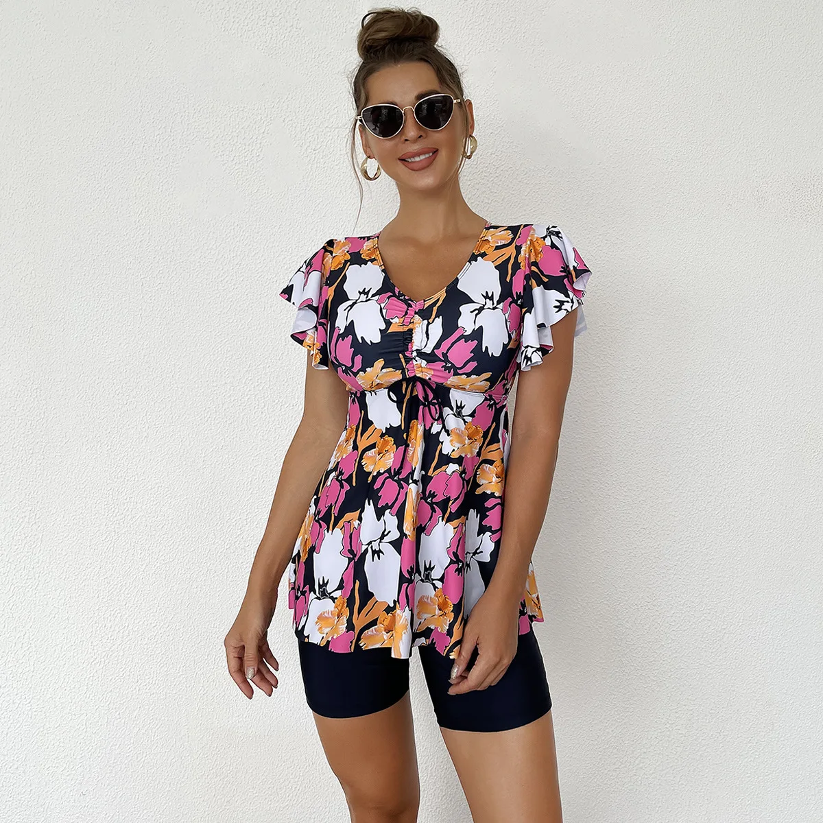 New Skirt Printed Tankini Belly Covering Bikini European And American Swimwear Comfortable Flat Angle Swimming Trunks
New Skirt Printed Tankini Belly Covering Bikini European And American Swimwear Comfortable Flat Angle Swimming Trunks