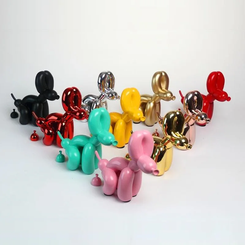 Top Balloon Dog Doggy Poo Statue Resin Animal Sculpture Home Desktop Decor Decoration Standing Art Craft Office Gift Gold Figure | Дом и сад