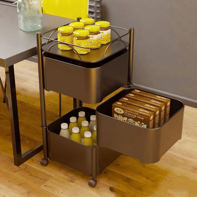 Rotatable Trolley Rack Kitchen Drawer-Type Rotating Storage Rack Multi-Layer Bedroom Bedside Mobile Snack Storage Storage Rack
Rotatable Trolley Rack Kitchen Drawer-Type Rotating Storage Rack Multi-Layer Bedroom Bedside Mobile Snack Storage Storage Rack