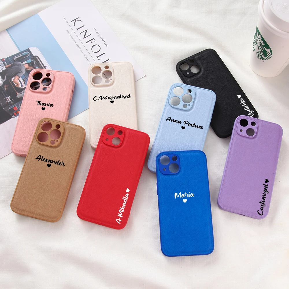 Personalised Name Letters Leather Soft Phone Case For iPhone 14 13 12 11 Pro Max X XS XR 7 8 Plus For iPhone 14 Pro Max Cover
Personalised Name Letters Leather Soft Phone Case For iPhone 14 13 12 11 Pro Max X XS XR 7 8 Plus For iPhone 14 Pro Max Cover